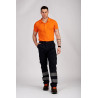 PANTALONE MULTITASCHE COTONE FUSTAGNO CON BANDE