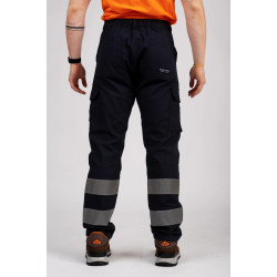 PANTALONE MULTITASCHE COTONE FUSTAGNO CON BANDE