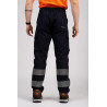 PANTALONE MULTITASCHE COTONE FUSTAGNO CON BANDE