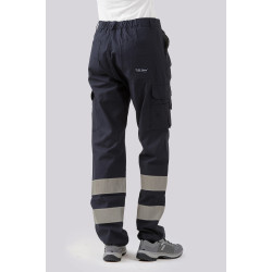 PANTALONE MULTITASCHE COTONE CANVAS CON BANDE