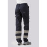 PANTALONE MULTITASCHE COTONE CANVAS CON BANDE