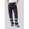 PANTALONE MULTITASCHE COTONE CANVAS CON BANDE