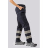 PANTALONE MULTITASCHE COTONE CANVAS CON BANDE