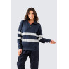 FELPA ZIP CORTA CON BANDE