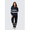 FELPA ZIP CORTA CON BANDE