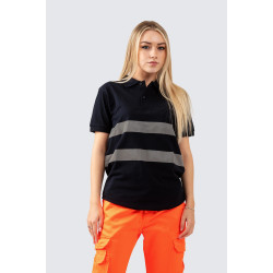 POLO MANICA CORTA BLU CON BANDE