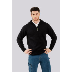 MAGLIONE ZIP MISTOLANA